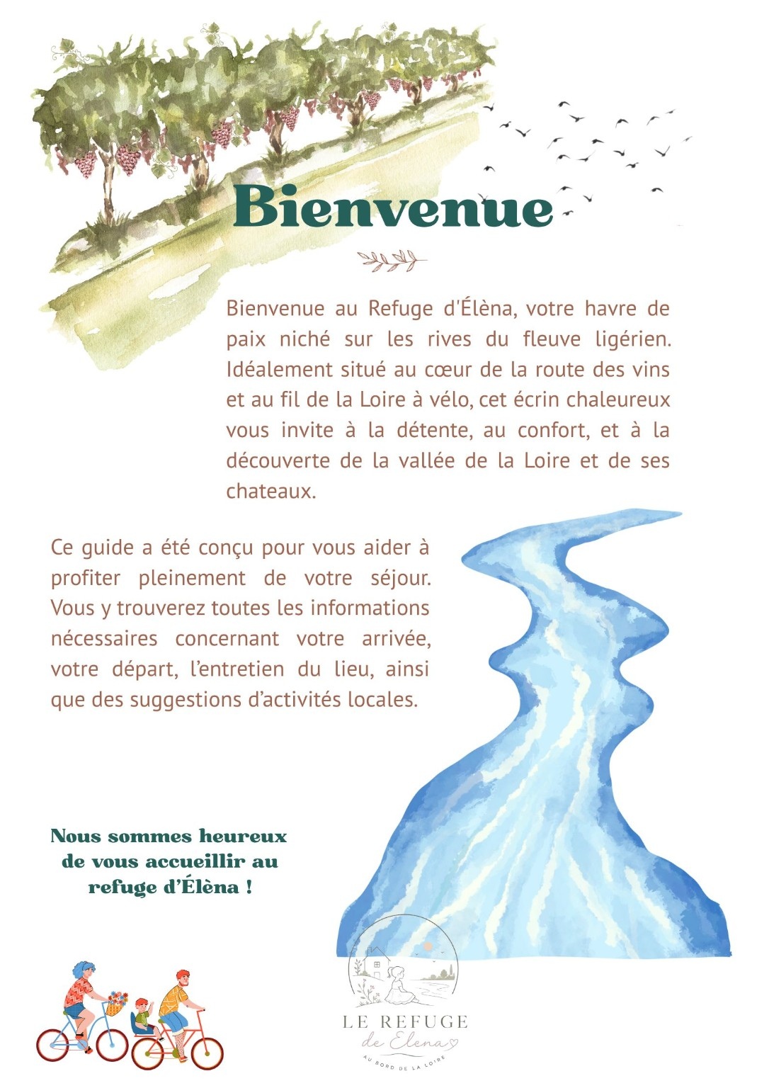 Page de bienvenue du livret